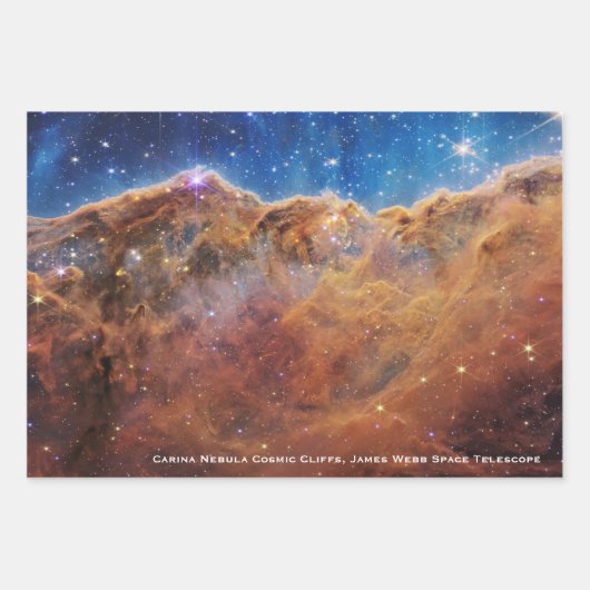 Carina Nebula Cosmic Cliffs James Webb HiRes Geschenkpapier Set (Vorderseite 3)