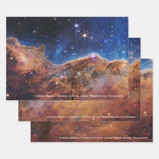 Carina Nebula Cosmic Cliffs James Webb HiRes Geschenkpapier Set (Set)