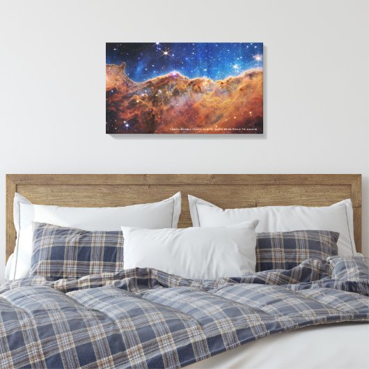 Carina Nebula Cosmic Cliffs James Webb HiRes Leinwanddruck (Insitu (Schlafzimmer))