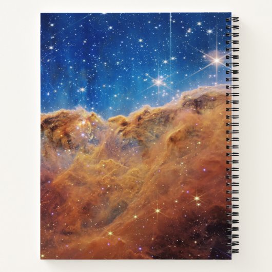 Carina Nebula Cosmic Cliffs James Webb HiRes Notizblock (Rückseite)