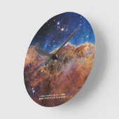 Carina Nebula Cosmic Cliffs James Webb HiRes Runde Wanduhr (Winkel)