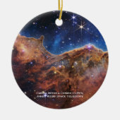 Carina Nebula Cosmic Cliffs James Webb Weihnachten Keramik Ornament (Vorne)