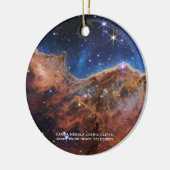 Carina Nebula Cosmic Cliffs James Webb Weihnachten Keramik Ornament (Links)