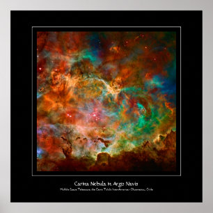 Carina Nebula im Sternbild Argo Navis Poster