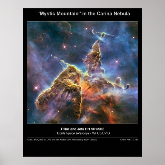 Carina Nebula Mystic Mountain Poster (Vorne)