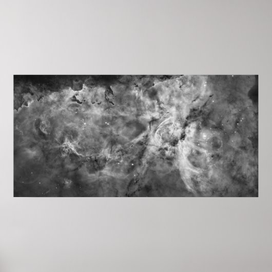 Carina Nebula: schwarz-weiß Poster (Vorne)