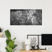 Carina Nebula: schwarz-weiß Poster (Heimbüro)