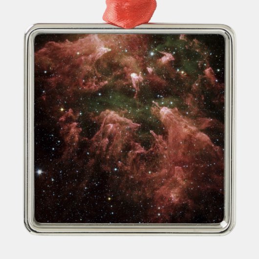 Carina Nebula Silbernes Ornament (Vorne)