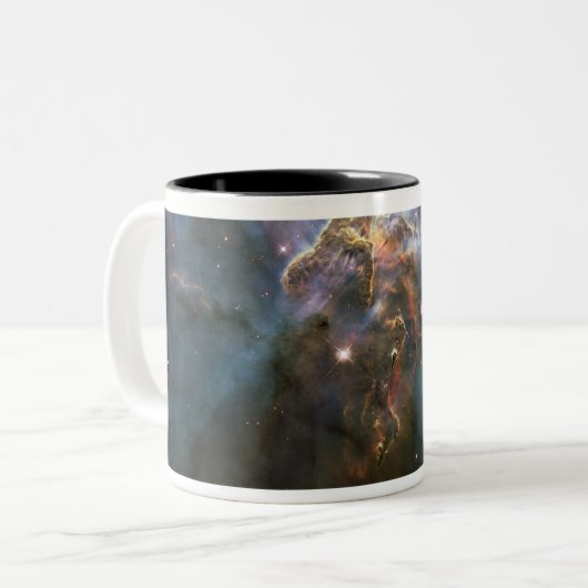 Carina Nebula Star-bildende Säulen Zweifarbige Tasse (Vorderseite Links)