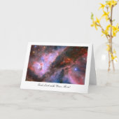 Carina Nebula - Viel Glück mit Ihrer Zuhause Move Karte (Gelbe Blume)