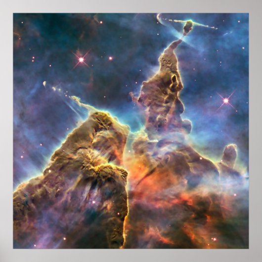 Carina Nebula vom Hubble-Weltraumteleskop Poster (Vorne)