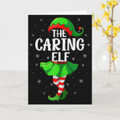 Caring Elf Christmas Girls Women Elf Squad Xmas Fa Karte (Gelbe Blume)