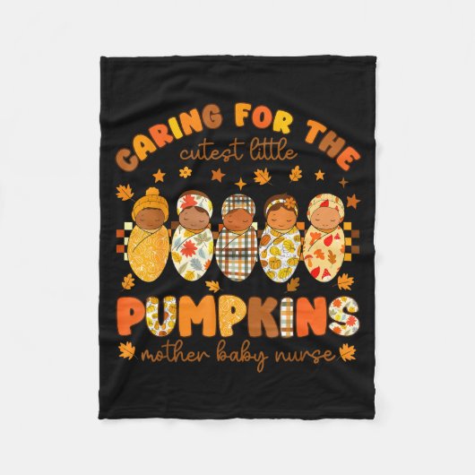 Caring For The Cutest Little Pumpkins Mother Baby  Fleecedecke (Vorderseite)