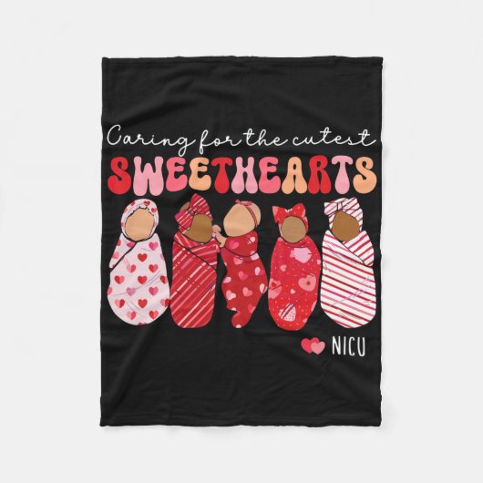 Caring For The Cutest Sweethearts Nicu Nurse Valen Fleecedecke (Vorderseite)