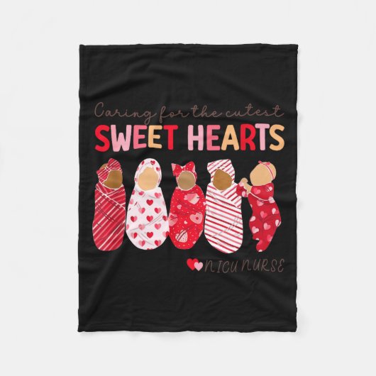 Caring For The Cutest Sweethearts Nicu Nurse Valen Fleecedecke (Vorderseite)