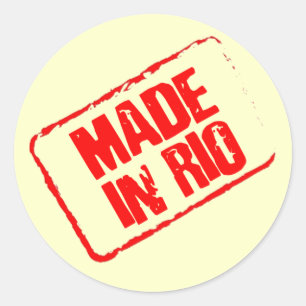 CARIOCA IN RIO-BRIEFMARKE RUNDER AUFKLEBER