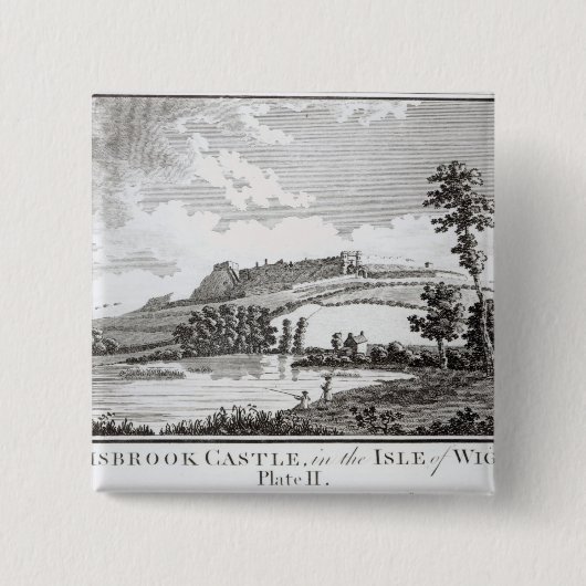 Carisbrook Schloss, in der Insel von Wight Button (Vorderseite)