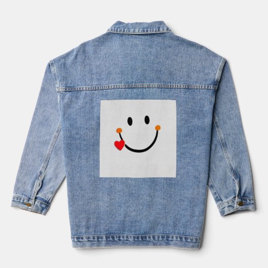 Carita Sonriente con Corazón Jeansjacke (Rückseite)