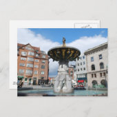 Caritas Well Fotain Kopenhagen Dänemark Postkarte (Vorne/Hinten)