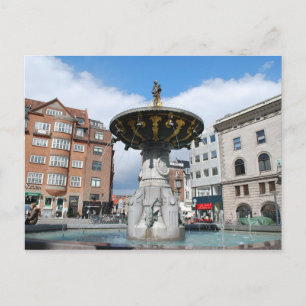 Caritas Well Fotain Kopenhagen Dänemark Postkarte