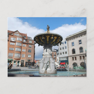 Caritas Well Fotain Kopenhagen Dänemark Postkarte