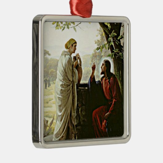 Carl Bloch: Frau am Brunnen Ornament Aus Metall (Rechts)