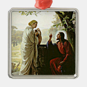 Carl Bloch: Frau am Brunnen Ornament Aus Metall