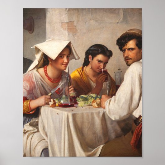 Carl Bloch in einer römischen Osteria Poster (Vorne)