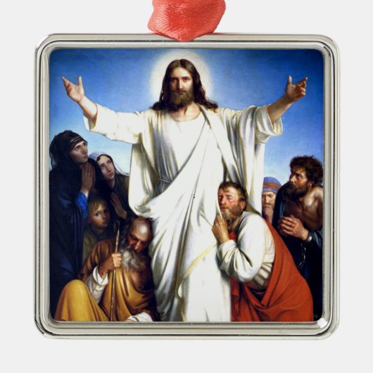 Carl Bloch Kunstwerk, Christus Consolator Ornament Aus Metall (Vorne)