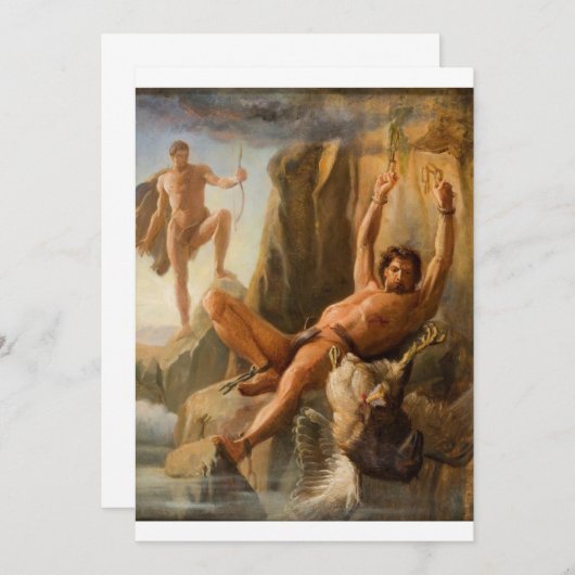 Carl Bloch - Prometheus Befreiung Einladung (Vorne/Hinten)