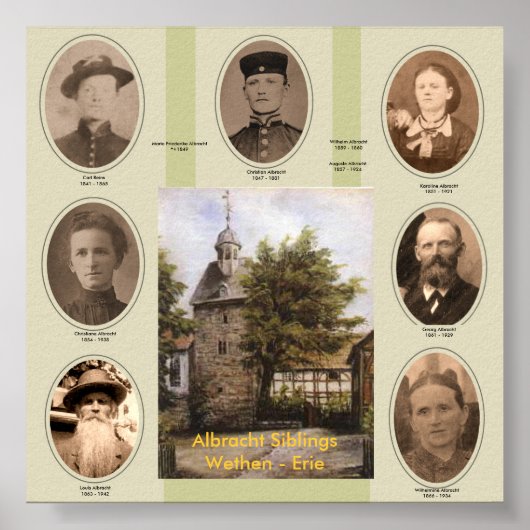 Carl, Christlich, Christiane, Georg, Karoline, W.. Poster (Vorne)