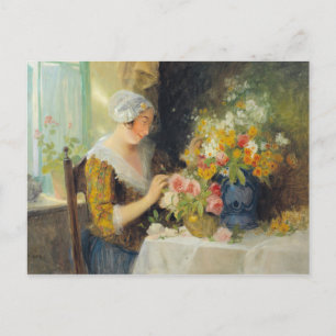 Carl Duxa Vintage Blume Postkarte