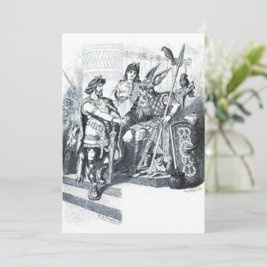 Carl Emil Doepler - Vidar und Odin Einladung (Stehend Vorderseite)