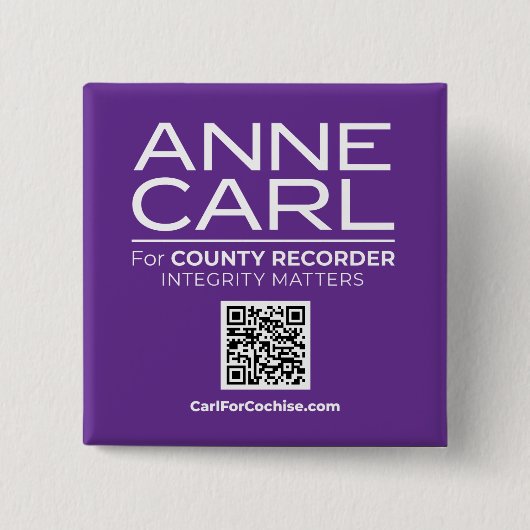 Carl for Cochise Sq Button, 2 in Button (Vorderseite)