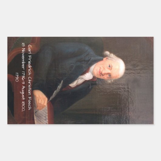 Carl Friedrich Christlich Fasch 1790 Rechteckiger Aufkleber (Vorderseite)