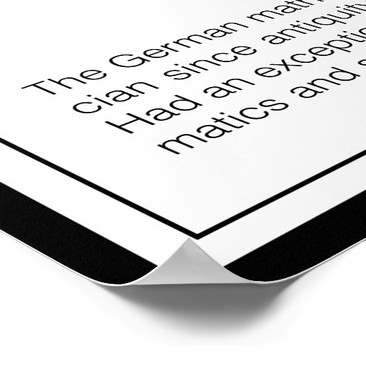 Carl Friedrich Gauss Poster (Ecke)