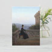 Carl Gustav Carus - Frau auf dem Balkon Einladung (Stehend Vorderseite)