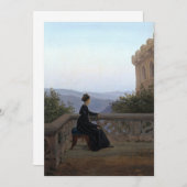 Carl Gustav Carus - Frau auf dem Balkon Einladung (Vorne/Hinten)