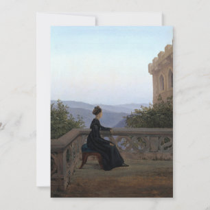 Carl Gustav Carus - Frau auf dem Balkon Einladung