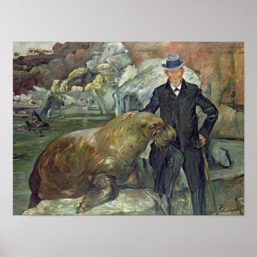 Carl Hagenbeck in seinem Zoo, 1911 Poster (Vorne)