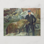 Carl Hagenbeck in seinem Zoo, 1911 Postkarte (Vorderseite)