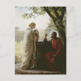 Carl Heinrich Bloch - Frau am Brunnen Postkarte