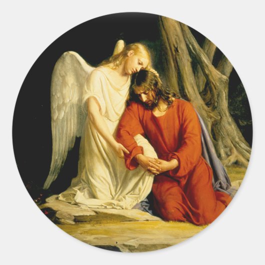 Carl Heinrich Bloch - Gethsemane Runder Aufkleber (Vorderseite)