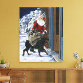 Carl Helping Santa Claus von (b) Leinwanddruck (Insitu (Wohnzimmer))
