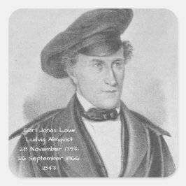 Carl Jonas Liebe Ludvig Almqvist Quadratischer Aufkleber