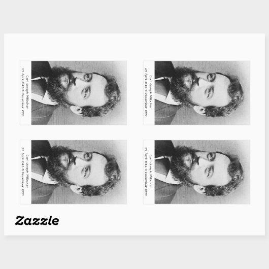 Carl Joseph Millöcker Rechteckiger Aufkleber (Blatt)