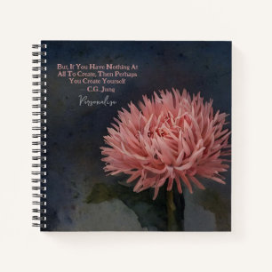 Carl Jung Creative Quote Niedlich Pink Blume Journ Notizblock