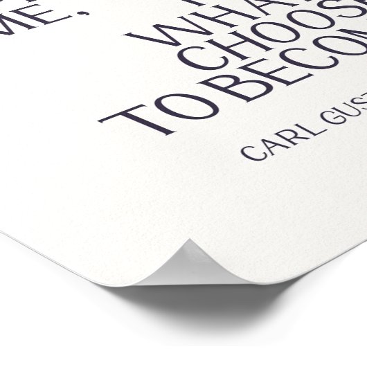 Carl Jung Quote Ich bin nicht das, was mir passier Poster (Ecke)