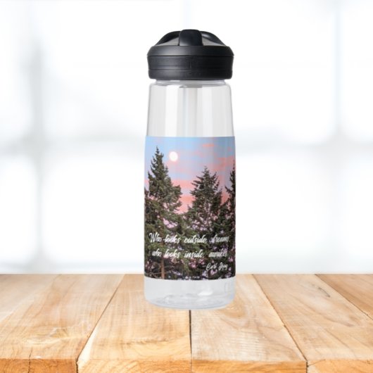 Carl Jung Quote Rising Moon Sunset Trinkflasche