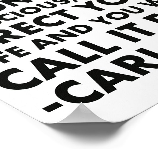 Carl Jung Quote Unconcious Poster (Ecke)